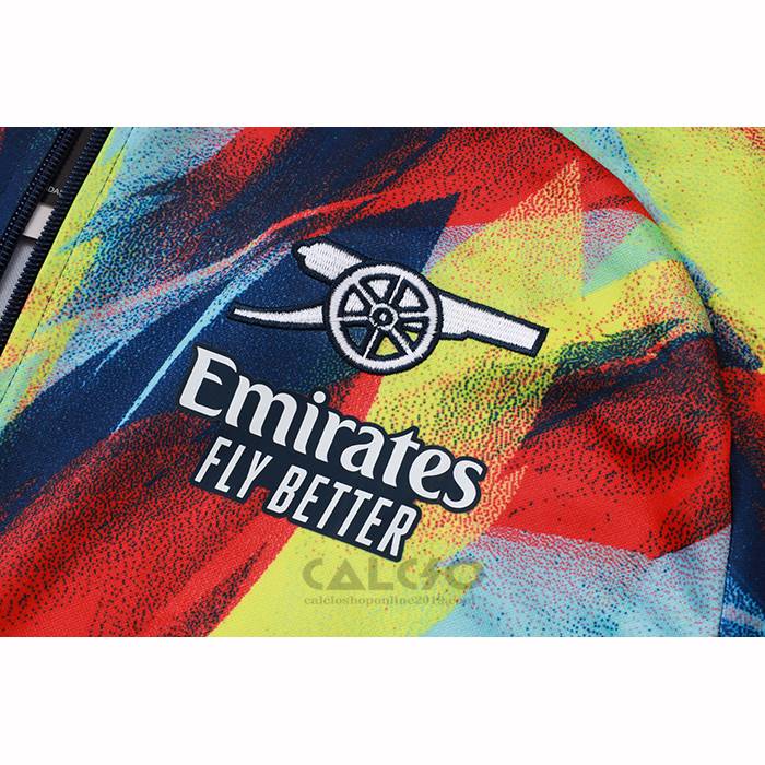 Tuta da Track di Giacca Arsenal Bambino 2025-2026 Blu Giallo Rosso